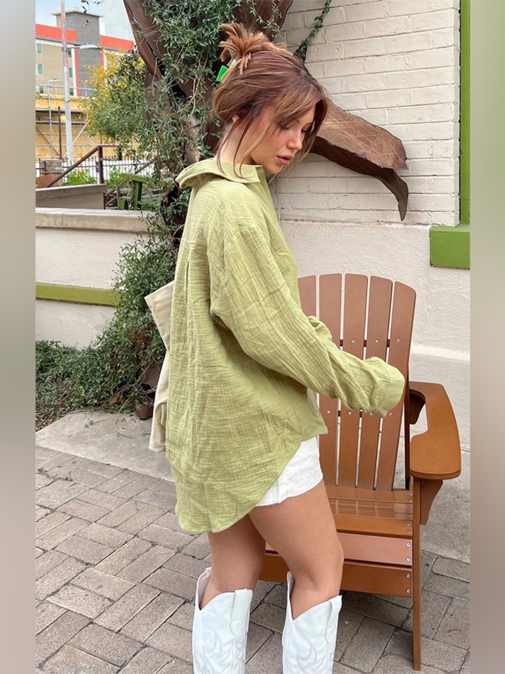 Princess Polly Mahalia Shirt in Green